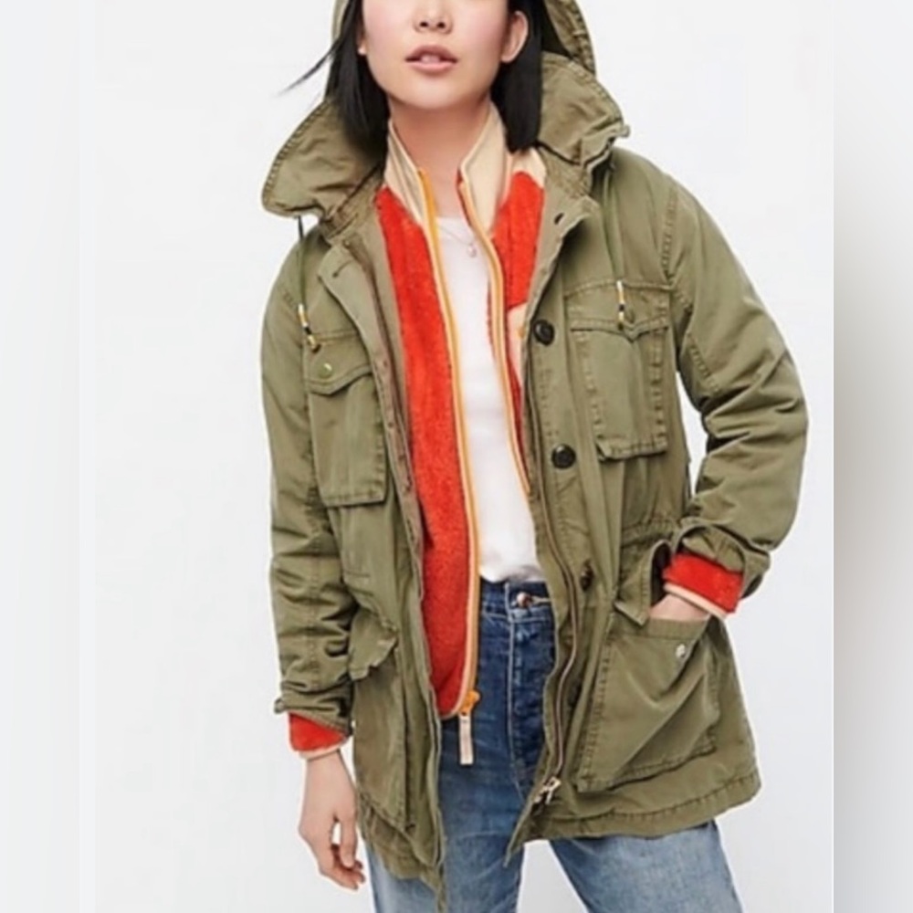 J.Crew Field Utility Olive Green Women's Jacket XS EUC